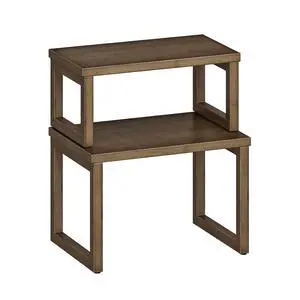 Cabinet Organizer Shelf, Set of 2 Kitchen Counter Shelves, Expandable Kitchen Storage, Stackable Bamboo Spice Rack, for Kitchen, Countertop, Office Desk, Living Room, Mocha MA20TL01 Cabinet Organizer Shelf, Set of 2 Kitchen Counter Shelves, Expandable Kitchen Storage, Stackable Bamboo Spice Rack, for Kitchen, Countertop, Office Desk, Living Room, Mocha MA20TL01