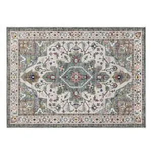 5 x 7 Area Rugs Washable, Living Room Rugs, Non-Slip Rug Stain Resistant Carpets, Indoor Low Pile Soft Rug Pet Friendly Mat, for Bedroom Dining Room Hallway Home Office, Vintage Green GN03AR01 5 x 7 Area Rugs Washable, Living Room Rugs, Non-Slip Rug Stain Resistant Carpets, Indoor Low Pile Soft Rug Pet Friendly Mat, for Bedroom Dining Room Hallway Home Office, Vintage Green GN03AR01