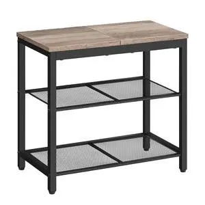 Shoe Bench, 3-Tier Shoe Rack, Industrial Shoe Organizer Storage Bench, 19.7 inches Entry Bench with Mesh Shelves, for Entryway, Living Room, Hallway, Easy Assembly, Greige BG50HX01 Shoe Bench, 3-Tier Shoe Rack, Industrial Shoe Organizer Storage Bench, 19.7 inches Entry Bench with Mesh Shelves, for Entryway, Living Room, Hallway, Easy Assembly, Greige BG50HX01