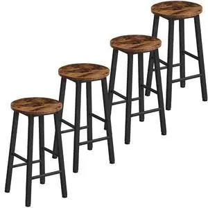 Bar Stools, Barstools Set of 4,Counter Height Barstools, 24.8" Bar Stools for Kitchen Island, Industrial Bar Chairs, for Dining Room, Kitchen, Bar, Rustic Brown and Black BF07BYP401G1 Bar Stools, Barstools Set of 4,Counter Height Barstools, 24.8" Bar Stools for Kitchen Island, Industrial Bar Chairs, for Dining Room, Kitchen, Bar, Rustic Brown and Black BF07BYP401G1
