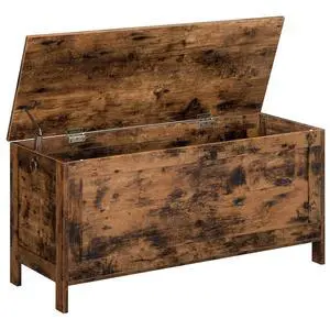 Toy Box, Retro Wooden Look Storage Chest with Safety Hinge, Entryway Storage Bench Supports 220 lb, 39.4 x 15.7 x 18.9 Inches Toy Chest Organizer, Easy Assembly (Rustic Brown) BF100CW01 Toy Box, Retro Wooden Look Storage Chest with Safety Hinge, Entryway Storage Bench Supports 220 lb, 39.4 x 15.7 x 18.9 Inches Toy Chest Organizer, Easy Assembly (Rustic Brown) BF100CW01