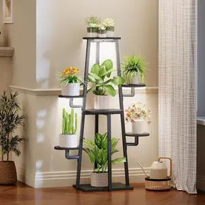 Plant Stand Indoor with Grow Lights, 7-Tier Plant Shelf | for Multiple Indoor Plants, 47.2"Corner Plant Stand Organizer with Metal Frame, for Living Room, Balcony, Patio Plant Stand Indoor with Grow Lights, 7-Tier Plant Shelf | for Multiple Indoor Plants, 47.2"Corner Plant Stand Organizer with Metal Frame, for Living Room, Balcony, Patio