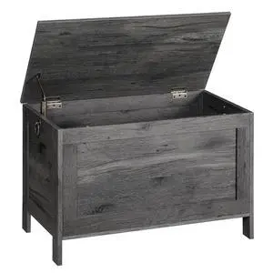 Toy Box, Retro Wooden Look Storage Chest with Safety Hinge, Entryway Storage Bench Supports 220 lb, 29.9 x 15.7 x 18.9 Inches Toy Chest Organizer, Easy Assembly, Charcoal Black BC75CW01G1 Toy Box, Retro Wooden Look Storage Chest with Safety Hinge, Entryway Storage Bench Supports 220 lb, 29.9 x 15.7 x 18.9 Inches Toy Chest Organizer, Easy Assembly, Charcoal Black BC75CW01G1