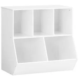 Kids Bookshelf, Bookcase Footboard, 31.5" L Toy Storage Cubby, Children's Toy Shelf, Toy Storage Cabinet, Fit for Children's Room, Playroom, Hallway, Kindergarten, White WT328CW01 Kids Bookshelf, Bookcase Footboard, 31.5" L Toy Storage Cubby, Children's Toy Shelf, Toy Storage Cabinet, Fit for Children's Room, Playroom, Hallway, Kindergarten, White WT328CW01