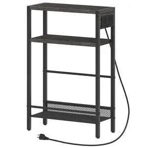 Small Narrow Side Table with Charging Station, Skinny End Table for Small Spaces, Slim Nightstand with USB Ports Outlet, Sofa Beside Table with Storage Shelf, Charcoal Black BC102UBZ01 Small Narrow Side Table with Charging Station, Skinny End Table for Small Spaces, Slim Nightstand with USB Ports Outlet, Sofa Beside Table with Storage Shelf, Charcoal Black BC102UBZ01