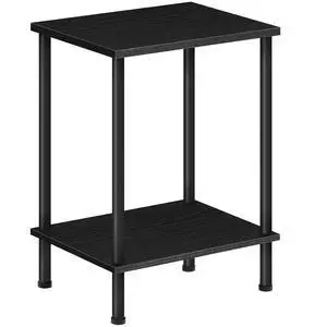 End Table, Small Side Table, Nightstand with 2-Layer Storage Shelves, Sofa Table for Small Spaces, Living Room, Bedroom, Stable Frame, Easy Assembly, Black BB09BZ01 End Table, Small Side Table, Nightstand with 2-Layer Storage Shelves, Sofa Table for Small Spaces, Living Room, Bedroom, Stable Frame, Easy Assembly, Black BB09BZ01