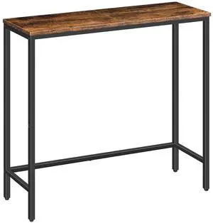 Narrow Console Table, 29.5" Small Entryway Table, Thin Sofa Side Display Table, for Hallway, Bedroom, Living Room, Foyer, Rustic Brown and Black BF75XG01 Narrow Console Table, 29.5" Small Entryway Table, Thin Sofa Side Display Table, for Hallway, Bedroom, Living Room, Foyer, Rustic Brown and Black BF75XG01