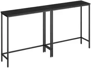 2 Pack Narrow Console Table, 29.5" Small Entryway Table, Thin Long Sofa Side Display Table, for Hallway, Bedroom, Living Room, Foyer, Black BK75XGP201 2 Pack Narrow Console Table, 29.5" Small Entryway Table, Thin Long Sofa Side Display Table, for Hallway, Bedroom, Living Room, Foyer, Black BK75XGP201