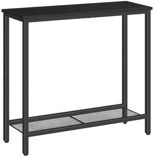 29.5" Narrow Console Table, Small Entryway Table with Shelf, 2 Tier Thin Sofa Table, Behind Couch Table, Side Table, for Hallway, Living Room, Bedroom, Black BB74XG01 29.5" Narrow Console Table, Small Entryway Table with Shelf, 2 Tier Thin Sofa Table, Behind Couch Table, Side Table, for Hallway, Living Room, Bedroom, Black BB74XG01