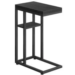 Foldable C Shaped End Table, C Shaped Side Table with Storage Shelf, Small Snack Table, Slide Under Couch Table for Sofa, Living Room Bedroom Small Spaces Easy Assembly, Black BK29SF01 Foldable C Shaped End Table, C Shaped Side Table with Storage Shelf, Small Snack Table, Slide Under Couch Table for Sofa, Living Room Bedroom Small Spaces Easy Assembly, Black BK29SF01