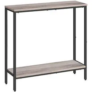 29.5" L Narrow Console Table, Sofa Table Behind Couch with 2-Tier Storage Display Shelves, 8.7" D Small Entryway Table for Hallway, Foyer, Living Room, Bedroom, Greige and Black BG22XG01 29.5" L Narrow Console Table, Sofa Table Behind Couch with 2-Tier Storage Display Shelves, 8.7" D Small Entryway Table for Hallway, Foyer, Living Room, Bedroom, Greige and Black BG22XG01