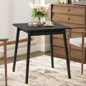 Bamboo Dining Table, Square Dining Table for 2, 27.6" Kitchen Table for Small Space, Writing Table, Easy to Assemble, for Dining Room, Living Room, Office, Kitchen, Apartment, Black BK70CZ01G1 Bamboo Dining Table, Square Dining Table for 2, 27.6" Kitchen Table for Small Space, Writing Table, Easy to Assemble, for Dining Room, Living Room, Office, Kitchen, Apartment, Black BK70CZ01G1