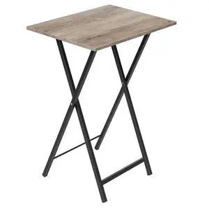Folding TV Table, TV Tray, Stable Snack Table for Small Space, Portable Sofaside Desk, Easy Assembly and Storage, Ideal for Snacks and Meals in Living Room, Greige and Black BG15BZ01 Folding TV Table, TV Tray, Stable Snack Table for Small Space, Portable Sofaside Desk, Easy Assembly and Storage, Ideal for Snacks and Meals in Living Room, Greige and Black BG15BZ01