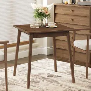 Bamboo Dining Table, Square Dining Table for 2, 27.6" Kitchen Table for Small Space, Writing Table, Easy to Assemble, for Dining Room, Living Room, Office, Kitchen, Apartment, Brown BR70CZ01G1 Bamboo Dining Table, Square Dining Table for 2, 27.6" Kitchen Table for Small Space, Writing Table, Easy to Assemble, for Dining Room, Living Room, Office, Kitchen, Apartment, Brown BR70CZ01G1