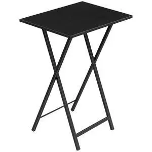 Folding TV Tray Table, Stable Snack Table for Small Space, Portable Sofa Side Table, Easy Assembly and Storage, Ideal for Snacks and Meals in Living Room, Black BK15BZ01 Folding TV Tray Table, Stable Snack Table for Small Space, Portable Sofa Side Table, Easy Assembly and Storage, Ideal for Snacks and Meals in Living Room, Black BK15BZ01