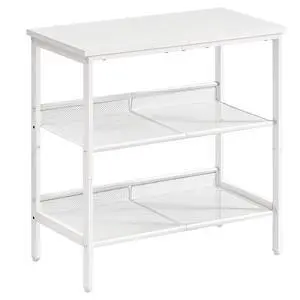 End Table, 3-Tier Narrow Side Table, Nightstand with 2 Flat or Slant Adjustable Shelves for Small Spaces, Hallway, Living Room, Bedroom, Sturdy, Easy Assembly, White WT23BZ01G1 End Table, 3-Tier Narrow Side Table, Nightstand with 2 Flat or Slant Adjustable Shelves for Small Spaces, Hallway, Living Room, Bedroom, Sturdy, Easy Assembly, White WT23BZ01G1
