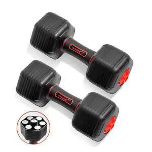 Adjustable Dumbbells Weights, Neoprene All-in-1 Options, Non-Slip, All-Purpose, Home, Gym, Office Adjustable Dumbbells Weights, Neoprene All-in-1 Options, Non-Slip, All-Purpose, Home, Gym, Office