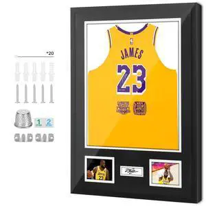 Jersey Frame Display Cases, Jersey Frame with Pictures Photos Slots, Jersey Shadow Box Shirt Wall Display Case, Signature Display, 98% UV Protection, Football Basketball Soccer (1 Pack) Jersey Frame Display Cases, Jersey Frame with Pictures Photos Slots, Jersey Shadow Box Shirt Wall Display Case, Signature Display, 98% UV Protection, Football Basketball Soccer (1 Pack)