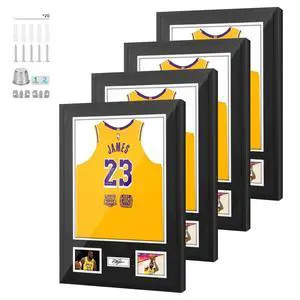 Jersey Frame Display Cases, Jersey Frame with Pictures Photos Slots, Jersey Shadow Box Shirt Wall Display Case, Signature Display, 98% UV Protection, Football Basketball Soccer (4 Pack) Jersey Frame Display Cases, Jersey Frame with Pictures Photos Slots, Jersey Shadow Box Shirt Wall Display Case, Signature Display, 98% UV Protection, Football Basketball Soccer (4 Pack)