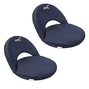 Stadium Seats, Floor Chairs, Bleacher Chairs, 10-Position Reclining Waterproof Cushion, Ultralight, Foldable, Extra Thick Padding, with Shoulder Strap & Net Pocket (Set of 2 Black) Stadium Seats, Floor Chairs, Bleacher Chairs, 10-Position Reclining Waterproof Cushion, Ultralight, Foldable, Extra Thick Padding, with Shoulder Strap & Net Pocket (Set of 2 Black)