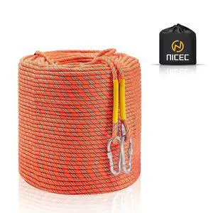 Climbing Rope, Rescue Rope, Construction Rope, Rock Climbing Rope, Static 10mm 32ft/64ft/96ft/160ft/230ft/500ft/985ft/1000ft with Carry Bag (Orange, 152M(500FT)) Climbing Rope, Rescue Rope, Construction Rope, Rock Climbing Rope, Static 10mm 32ft/64ft/96ft/160ft/230ft/500ft/985ft/1000ft with Carry Bag (Orange, 152M(500FT))