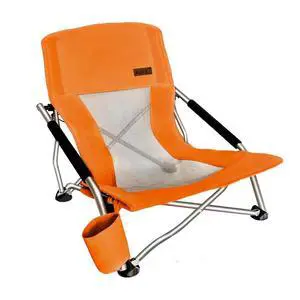 Low Beach Camping Folding Chair, Compact Backpacking River Sand Chair,Sillas De Playa with Cup Holder, Carry Bag,Heavy Duty Outdoor,Camping, Beach, Travel, Picnic, Festival (1 Pack, Orange) Low Beach Camping Folding Chair, Compact Backpacking River Sand Chair,Sillas De Playa with Cup Holder, Carry Bag,Heavy Duty Outdoor,Camping, Beach, Travel, Picnic, Festival (1 Pack, Orange)