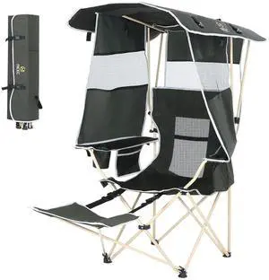 Chair with Canopy, Umbrella Chairs for Adults, Sports Chair with Shades, with Removable Footrest, Cooler Bag, Cup Holder for Camping, Fishing, Sports, Soccer, Beach (1Pack Green) Chair with Canopy, Umbrella Chairs for Adults, Sports Chair with Shades, with Removable Footrest, Cooler Bag, Cup Holder for Camping, Fishing, Sports, Soccer, Beach (1Pack Green)