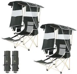 Chair with Canopy, Umbrella Chairs for Adults, Sports Chair with Shades, with Removable Footrest, Cooler Bag, Cup Holder for Camping, Fishing, Sports, Beach (2Pack Green) Chair with Canopy, Umbrella Chairs for Adults, Sports Chair with Shades, with Removable Footrest, Cooler Bag, Cup Holder for Camping, Fishing, Sports, Beach (2Pack Green)