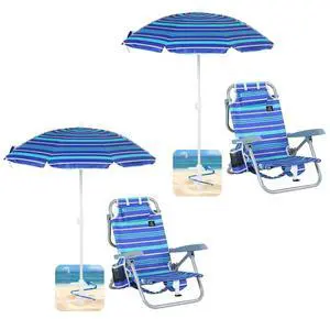 Toddler Beach Chair, Kids Beach Chair with Umbrella, Backpack Beach Folding Chairs, Backpack Camping Chairs, 5-Position Reclining, with Cup Holder, for Beach, Camping, Picnic (2 Pack) Toddler Beach Chair, Kids Beach Chair with Umbrella, Backpack Beach Folding Chairs, Backpack Camping Chairs, 5-Position Reclining, with Cup Holder, for Beach, Camping, Picnic (2 Pack)
