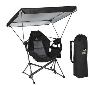 Hammock Camping Chair with Canopy, Portable Swinging Camping Chair with Shade, Outdoor Folding Swinging Umbrella Chairs, Rocking Camping Chairs, with Adjustable Canopy, Cup Holder (1 Pack) Hammock Camping Chair with Canopy, Portable Swinging Camping Chair with Shade, Outdoor Folding Swinging Umbrella Chairs, Rocking Camping Chairs, with Adjustable Canopy, Cup Holder (1 Pack)