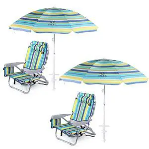 Chair Beach, Beach Chair with Umbrella for Adults, Stripe Backpack Beach Chair, Sand Chair with Cooler, High Back Lake Chair, Sillas De Playa, Cup Holder, Heavy Duty (Set of 2) Chair Beach, Beach Chair with Umbrella for Adults, Stripe Backpack Beach Chair, Sand Chair with Cooler, High Back Lake Chair, Sillas De Playa, Cup Holder, Heavy Duty (Set of 2)
