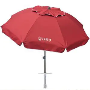 7ft Beach Umbrella with Sand Anchor & Tilt, UPF 50+ UV Protection, Windproof Fiberglass Ribs, Portable Lightweight Outdoor Umbrella with Carry Bag for Beach, Patio, Pool, Camping Red 7ft Beach Umbrella with Sand Anchor & Tilt, UPF 50+ UV Protection, Windproof Fiberglass Ribs, Portable Lightweight Outdoor Umbrella with Carry Bag for Beach, Patio, Pool, Camping Red