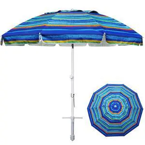 8 Feet Large Beach Umbrella with Sand Anchor Heavy Duty High Wind Portable Outdoor Umbrellas UV 50+ Protection Air Vent Tilt Patio Garden Pool 8 Feet Large Beach Umbrella with Sand Anchor Heavy Duty High Wind Portable Outdoor Umbrellas UV 50+ Protection Air Vent Tilt Patio Garden Pool