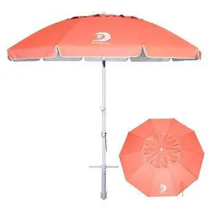 8 Feet Large Beach Umbrella with Sand Anchor Heavy Duty High Wind Portable Outdoor Umbrellas UV 50+ Protection Air Vent Tilt Patio Garden Pool 8 Feet Large Beach Umbrella with Sand Anchor Heavy Duty High Wind Portable Outdoor Umbrellas UV 50+ Protection Air Vent Tilt Patio Garden Pool