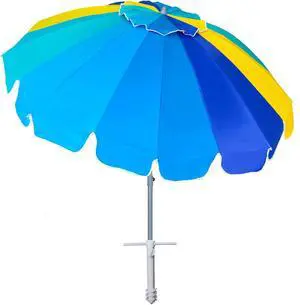 7.5ft Heavy Duty HIGH Wind Beach Umbrella with sand anchor Vent Tilt Portable Sun Shelter, UV 50+ Protection Outdoor Sunshade Umbrellas Carry Bag for Patio Garden Pool Backyard Multicolor Blue 7.5ft Heavy Duty HIGH Wind Beach Umbrella with sand anchor Vent Tilt Portable Sun Shelter, UV 50+ Protection Outdoor Sunshade Umbrellas Carry Bag for Patio Garden Pool Backyard Multicolor Blue