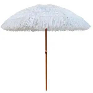 7.5ft Hula Thatched Tiki Patio Beach Umbrella Hawaiian Style 10 Ribs UPF 50+ with Tilt Carry Bag for Outdoor Tiki Bar, Tropical Palapa, Patio Garden Beach Pool Backyard White 7.5ft Hula Thatched Tiki Patio Beach Umbrella Hawaiian Style 10 Ribs UPF 50+ with Tilt Carry Bag for Outdoor Tiki Bar, Tropical Palapa, Patio Garden Beach Pool Backyard White
