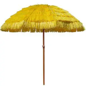 7.5ft Hula Thatched Tiki Patio Beach Umbrella Hawaiian Style 10 Ribs UPF 50+ with Tilt Carry Bag for Outdoor Tiki Bar, Tropical Palapa, Patio Garden Beach Pool Backyard Yellow 7.5ft Hula Thatched Tiki Patio Beach Umbrella Hawaiian Style 10 Ribs UPF 50+ with Tilt Carry Bag for Outdoor Tiki Bar, Tropical Palapa, Patio Garden Beach Pool Backyard Yellow