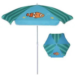 5ft Seaside Umbrella for Sand Box Water Table - Kids Durable Umbrellas for children Picnic Beach Camping Garden Outdoor Play Shade Green Clownfish 5ft Seaside Umbrella for Sand Box Water Table - Kids Durable Umbrellas for children Picnic Beach Camping Garden Outdoor Play Shade Green Clownfish