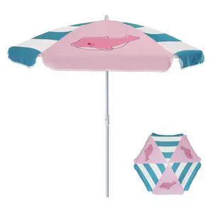 5ft Seaside Umbrella for Sand Box Water Table - Kids Durable Umbrellas for children Picnic Beach Camping Garden Outdoor Play Shade Pink Dolphin 5ft Seaside Umbrella for Sand Box Water Table - Kids Durable Umbrellas for children Picnic Beach Camping Garden Outdoor Play Shade Pink Dolphin
