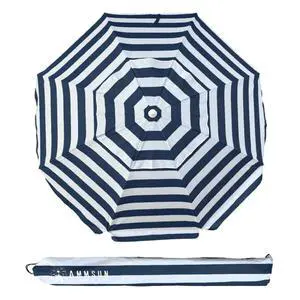 6.5ft Portable Beach Umbrella for Sand with air vent Tilt Pole, Carry Bag UV 50+ Protection Outdoor Umbrellas Windproof for Patio Garden Beach Pool Backyard Navy Stripe 6.5ft Portable Beach Umbrella for Sand with air vent Tilt Pole, Carry Bag UV 50+ Protection Outdoor Umbrellas Windproof for Patio Garden Beach Pool Backyard Navy Stripe