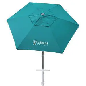 8ft Large Beach Umbrellas for Sand Heavy Huty Wind Portable Commercial Grade Patio Beach Umbrella with Sand Anchor Adjustable Height Air Vent UPF 50+ Telescoping Pole without tilt Teal 8ft Large Beach Umbrellas for Sand Heavy Huty Wind Portable Commercial Grade Patio Beach Umbrella with Sand Anchor Adjustable Height Air Vent UPF 50+ Telescoping Pole without tilt Teal