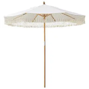 8.5ft Luxury Premium Boho Patio Umbrella Wood Pole Fancy Bali-style Outdoor Umbrellas UPF 50+ Sun Protection with Pulley Lift Air Vent Tassel Fringe for Garden, Pool, Deck, Beach, Backyard, Events 8.5ft Luxury Premium Boho Patio Umbrella Wood Pole Fancy Bali-style Outdoor Umbrellas UPF 50+ Sun Protection with Pulley Lift Air Vent Tassel Fringe for Garden, Pool, Deck, Beach, Backyard, Events