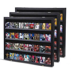 36 Graded Sports Card Display Case, Baseball Card Display Case, Trading Card Display Case Football Cards, 98% UV Protection, Acrylic, Lockable (Horizontal 3 Pack) 36 Graded Sports Card Display Case, Baseball Card Display Case, Trading Card Display Case Football Cards, 98% UV Protection, Acrylic, Lockable (Horizontal 3 Pack)