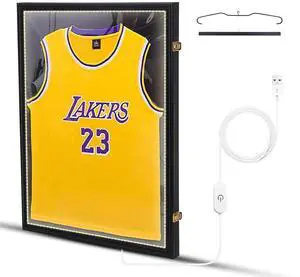 Jersey Frame Display Case with Lights, Light Up Shadow Box Display Case, Football Jersey Display Case with LED, 98% UV Protection, Valet Pinboard, Acrylic, Basketball (LED 1 Pack) Jersey Frame Display Case with Lights, Light Up Shadow Box Display Case, Football Jersey Display Case with LED, 98% UV Protection, Valet Pinboard, Acrylic, Basketball (LED 1 Pack)