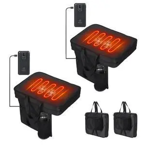 Heated Seat Cushion, Heated Stadium Seat, Heated Seat, Heated Massage Bleacher Cushion with Carry Handle, Cup Holder for Stadium, Bleachers, Camping (2-Pack) Heated Seat Cushion, Heated Stadium Seat, Heated Seat, Heated Massage Bleacher Cushion with Carry Handle, Cup Holder for Stadium, Bleachers, Camping (2-Pack)