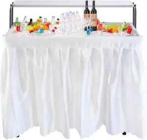 Camping Table with Solar Panels,Folding Tables, 45W Output, w/USB 4 ft Folding Ice Table with Drain, Party Tables, with Matching Skirt, Storage Shelf Camping Table with Solar Panels,Folding Tables, 45W Output, w/USB 4 ft Folding Ice Table with Drain, Party Tables, with Matching Skirt, Storage Shelf