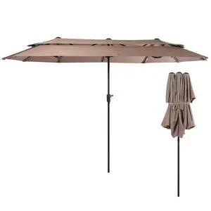13-15FT Large Double Sided Patio Umbrella, Double Layer Market Rectangle Umbrella, Large Deck Umbrella With Crank For Outdoor Poolside Backyard Pool Garden 13-15FT Large Double Sided Patio Umbrella, Double Layer Market Rectangle Umbrella, Large Deck Umbrella With Crank For Outdoor Poolside Backyard Pool Garden