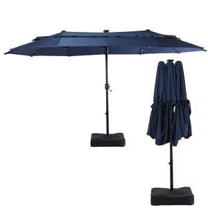 13-15FT Large Patio Umbrella With Light, Double Layer Market Rectangle Umbrella, Large Deck Umbrella With Crank And Base, Sombrillas de patio, For Outdoor Poolside Backyard Pool Garden 13-15FT Large Patio Umbrella With Light, Double Layer Market Rectangle Umbrella, Large Deck Umbrella With Crank And Base, Sombrillas de patio, For Outdoor Poolside Backyard Pool Garden