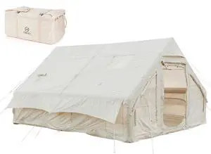 Inflatable Tent for Camping, Glamping Tent for Adults, Blow Up Tents, with Air Pump, 2-in-1 Air Valve, Chimney Opening, Waterproof, Windproof, Easy Set Up Inflatable Tent for Camping, Glamping Tent for Adults, Blow Up Tents, with Air Pump, 2-in-1 Air Valve, Chimney Opening, Waterproof, Windproof, Easy Set Up
