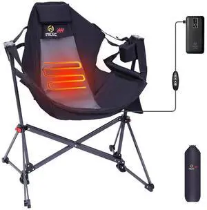 Heated Hammock Camping Chair with Battery, Swing Rocking Folding Outdoor Chair, High Back Chairs with Stand, Cup Holder, Side Pocket, Heavy Duty, 10000mAh Power Bank Included(1 Pack) Heated Hammock Camping Chair with Battery, Swing Rocking Folding Outdoor Chair, High Back Chairs with Stand, Cup Holder, Side Pocket, Heavy Duty, 10000mAh Power Bank Included(1 Pack)